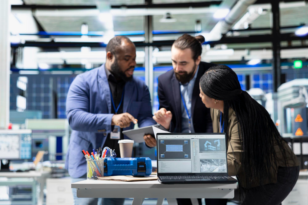 AGDE hardware product development engineers collaborating on prototype design